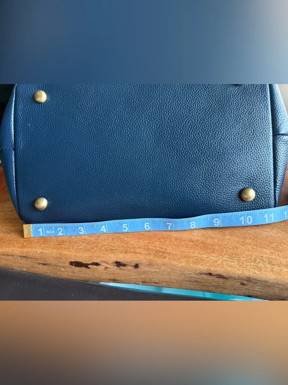 SHUTTER bag Heirloom Navy Blue Pebbled Leather Camera Bag (read)